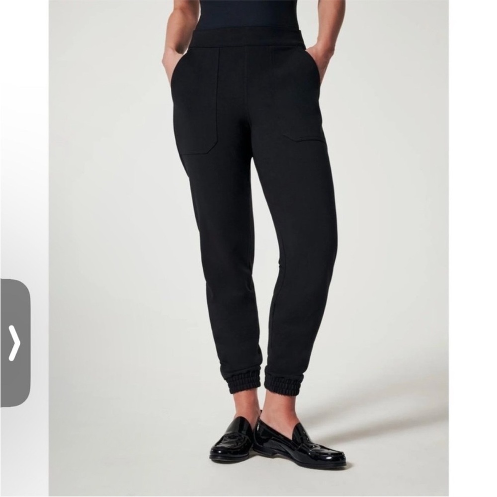 SPANX The Perfect Pant Jogger 20350R Black Stretch Pockets Shapewear Sz M